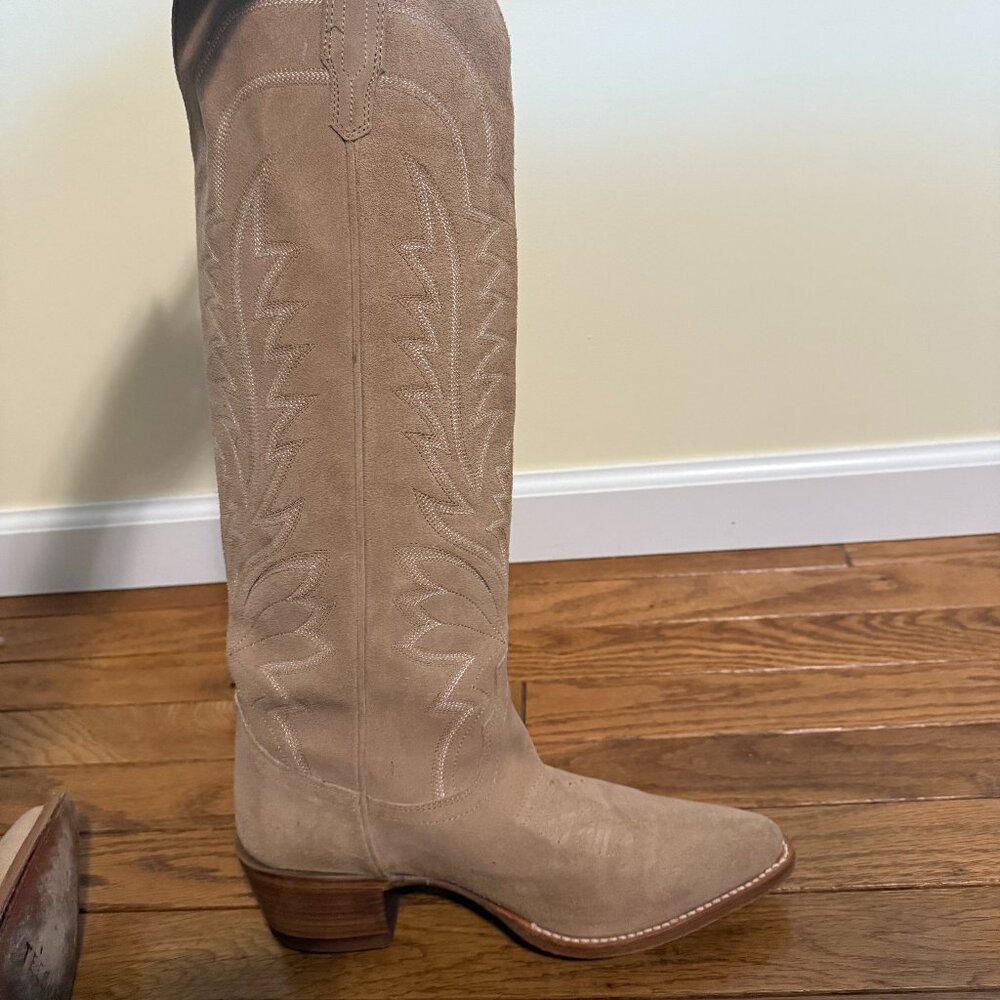 Tecovas The Abby Driftwood Suede LIKE NEW 10.5 - Picture 2 of 15